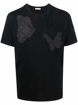 Valentino butterfly-appliqué T-shirt - Black