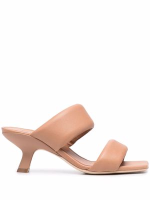 Vic Matie padded leather mules - Neutrals