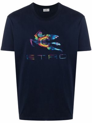 ETRO logo print T-shirt - Blue