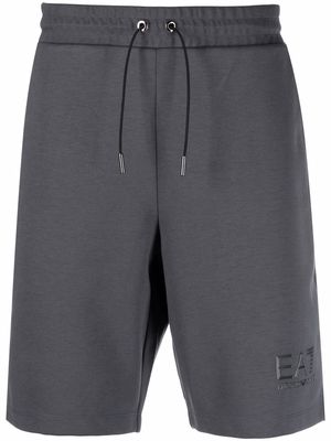 Ea7 Emporio Armani logo drawstring track shorts - Grey