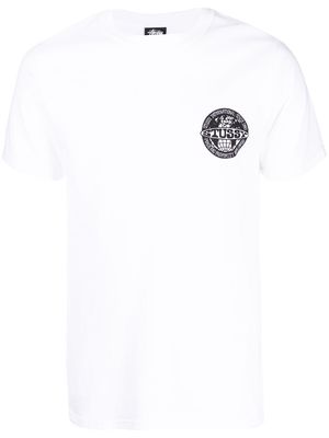 Stussy Worldwide Dot cotton T-shirt - White