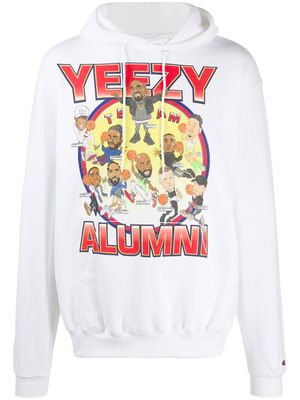 MARKET Alumni graphic print hoodie - White