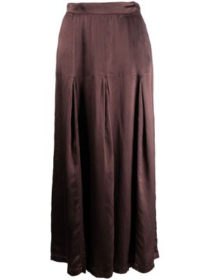 ASPESI high-waisted draped skirt - Brown
