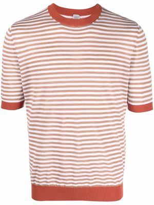 Eleventy striped fine-knit T-shirt - White