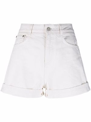 Ermanno Scervino high-rise cotton mini shorts - White