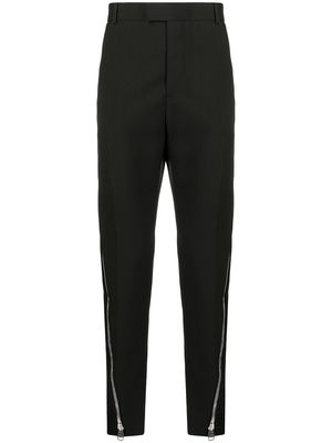 Alexander McQueen zip-detail tailored trousers - Black