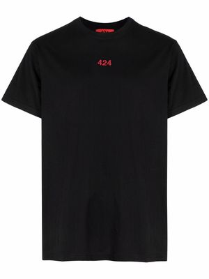 424 embroidered-logo T-shirt - Black