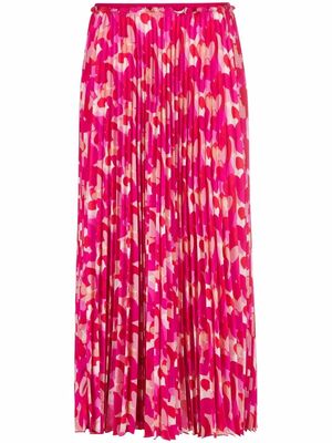 RED Valentino heart-print pleated skirt - Pink