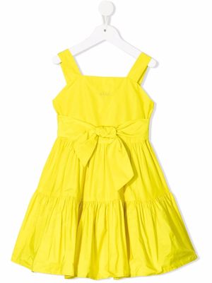 MSGM Kids ruffled-hem midi dress - Yellow