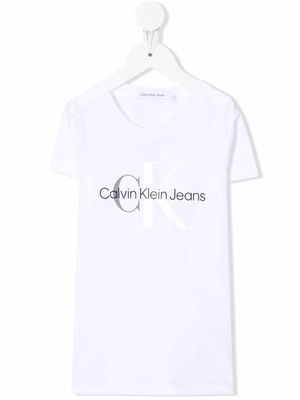 Calvin Klein Kids logo print jersey T-shirt - White