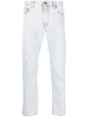 Off-White Diag-stripe print slim fit jeans - Blue