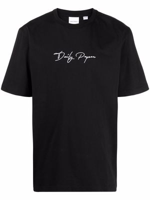 Daily Paper logo-embroidered cotton T-shirt - Black