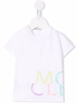 Moncler Enfant logo-print short-sleeved T-shirt - White