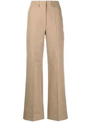 REMAIN high-waisted wide-leg trousers - Brown