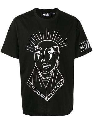 Haculla sketch-style print T-shirt - Black