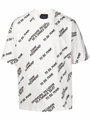 John Richmond To Be Punk-print short-sleeve T-shirt - White