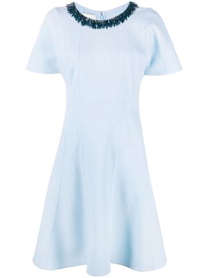 LANVIN tassel-trim virgin wool dress - Blue