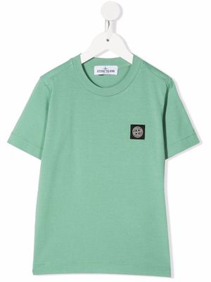 Stone Island Junior chest logo-patch T-shirt - Green