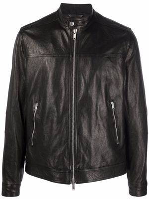 DONDUP zipped lambskin jacket - Black