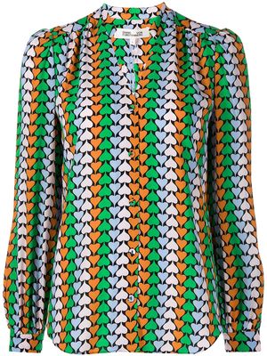 DVF Diane von Furstenberg Washington heart-print blouse - Multicolour