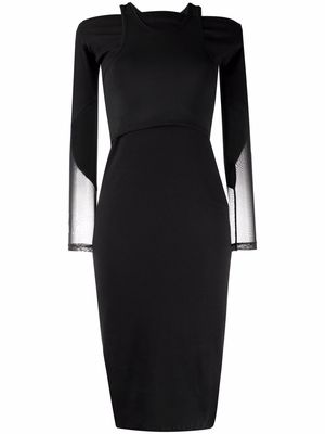 MCQ sheer-sleeved dress - Black