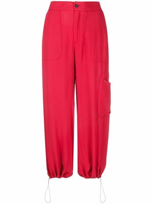 Fabiana Filippi elasticated cropped trousers - Red