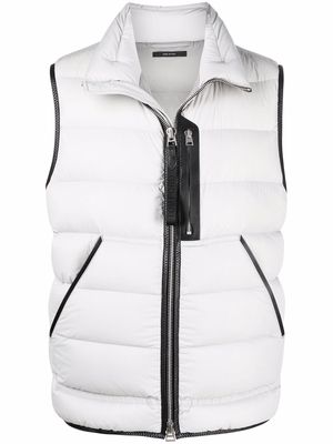 TOM FORD zipped high-neck gilet - Grey