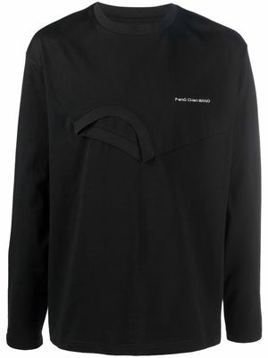 Feng Chen Wang double-crew cotton sweatshirt - Black