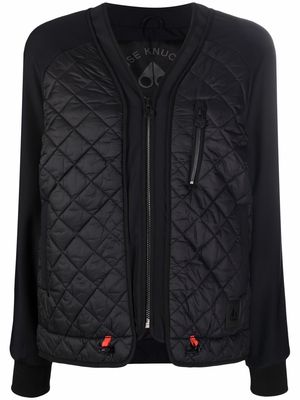 Moose Knuckles diamond-quilted puffer jacket - Black