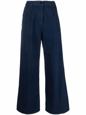Forte Forte high-waisted wide-leg trousers - Blue