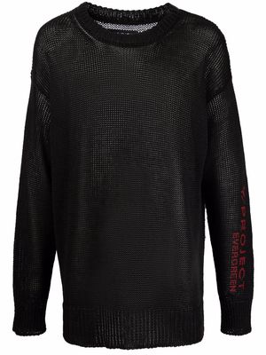 Y/Project Regal graphic mesh sweater - Black