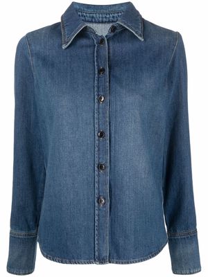 Victoria Beckham long-sleeve denim shirt - Blue