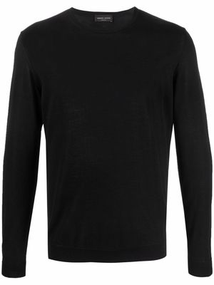Roberto Collina round neck knit jumper - Black