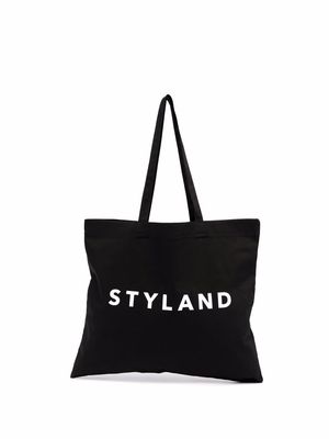 Styland logo-print tote bag - Black