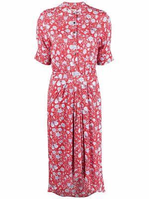 Zadig&Voltaire floral midi shirt dress - Red