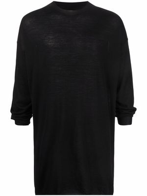Rick Owens wool fine-knit jumper - Black