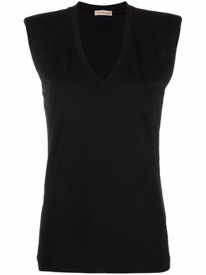 Blanca Vita sleeveless V-neck top - Black