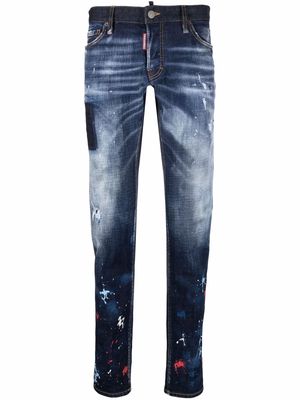 Dsquared2 distressed-finish skinny jeans - Blue