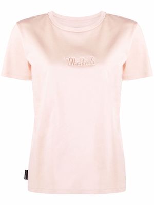Woolrich debossed-logo T-shirt - Pink