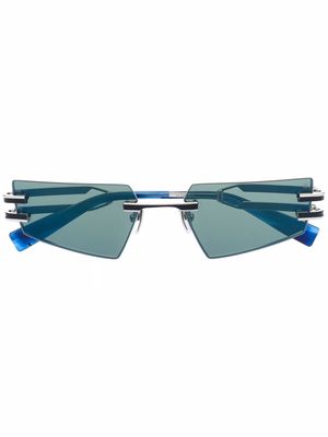 Balmain Eyewear geometric double-arm sunglasses - Blue
