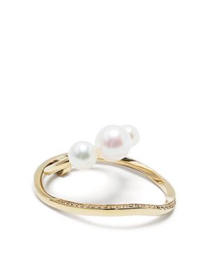 Completedworks gold vermeil-plated pearl and topaz ring