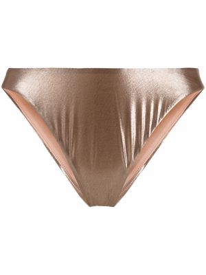 Maria Lucia Hohan metallic-finish bikini bottom - Neutrals