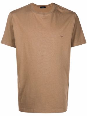 Fay crew-neck t-shirt - Brown