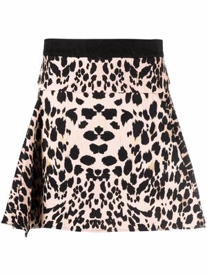 Roberto Cavalli leopard-print A-line skirt - Pink