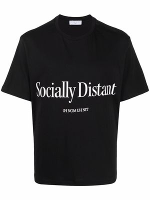 Ih Nom Uh Nit Socially Distant-print T-shirt - Black