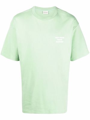 Drôle De Monsieur slogan-print short-sleeve T-shirt - Green