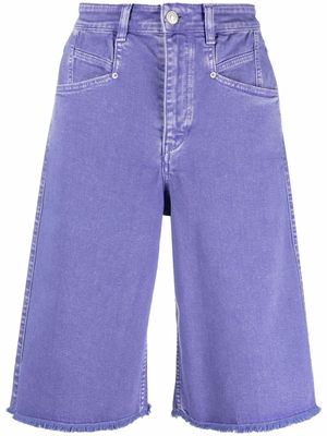 Isabel Marant Natalina knee-length denim shorts - Purple