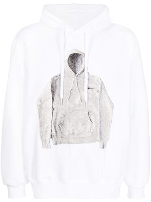 Doublet graphic-print cotton hoodie - White