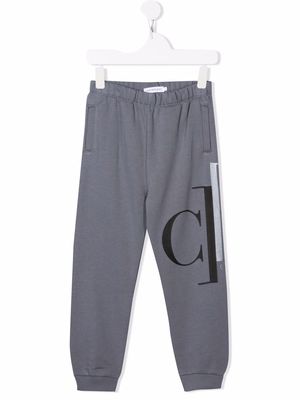 Calvin Klein Kids logo-print track pants - Grey