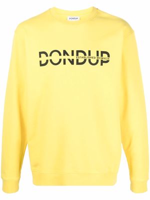 DONDUP chest-logo crewneck T-shirt - Yellow